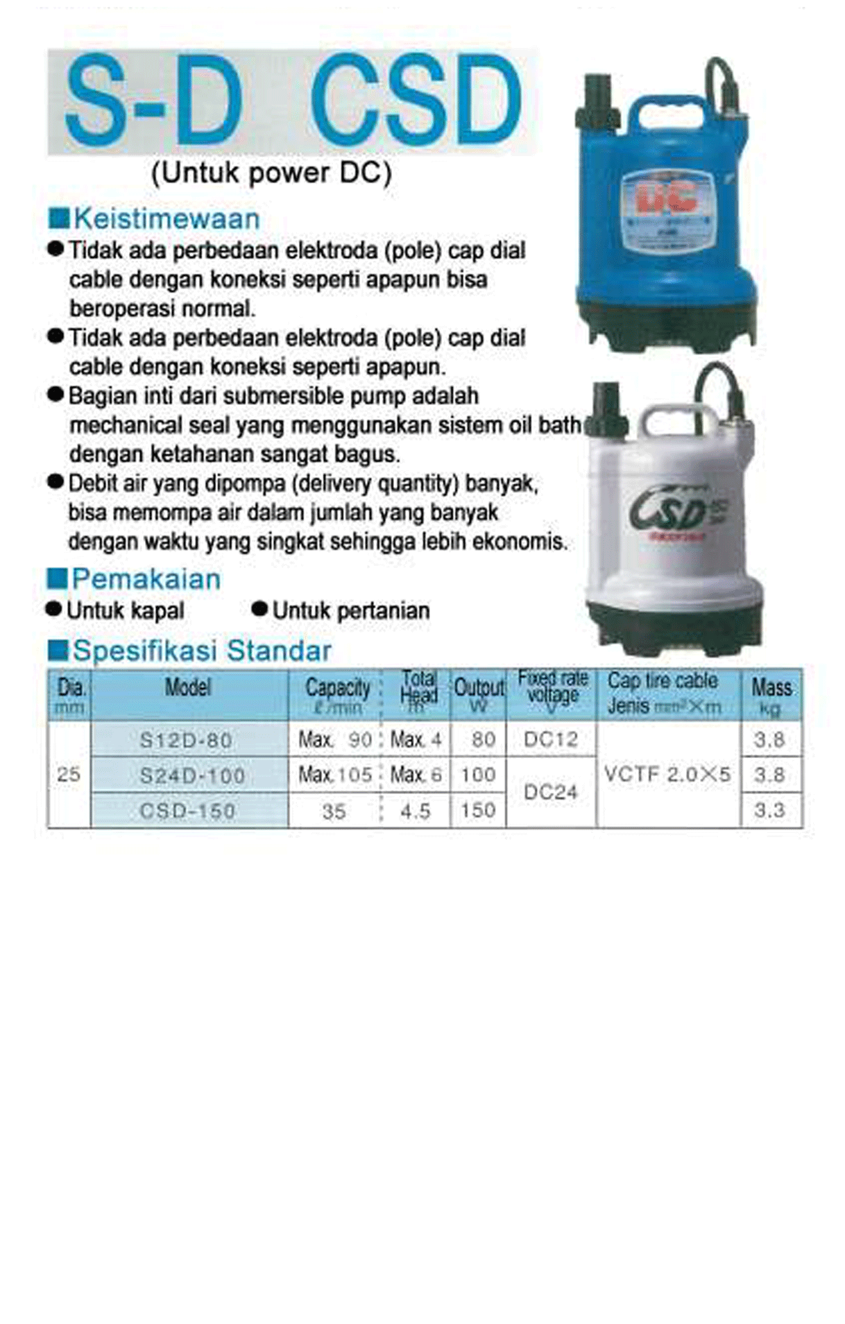 Test Pump S-D CSD